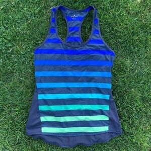 Athleta Striped Workout Exercise Tank Size S
